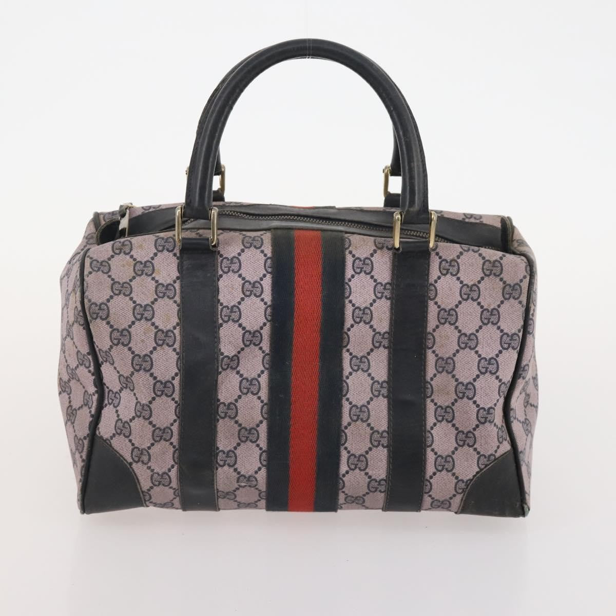 Gucci GUCCI GG Supreme GG Crystal Hand Bag PVC 3 Set Beige Authentic 174861