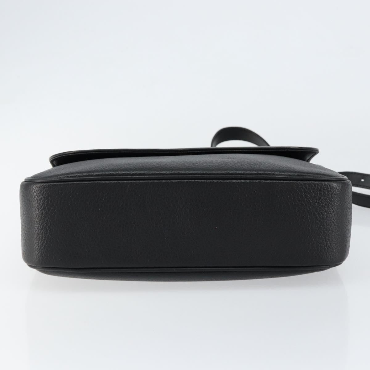 Burberrys Burberrys Nova Check Shoulder Bag Leather Black Gold Authentic bs30325