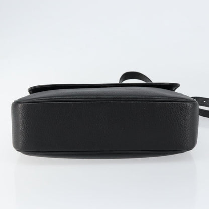 Burberrys Burberrys Nova Check Shoulder Bag Leather Black Gold Authentic bs30325