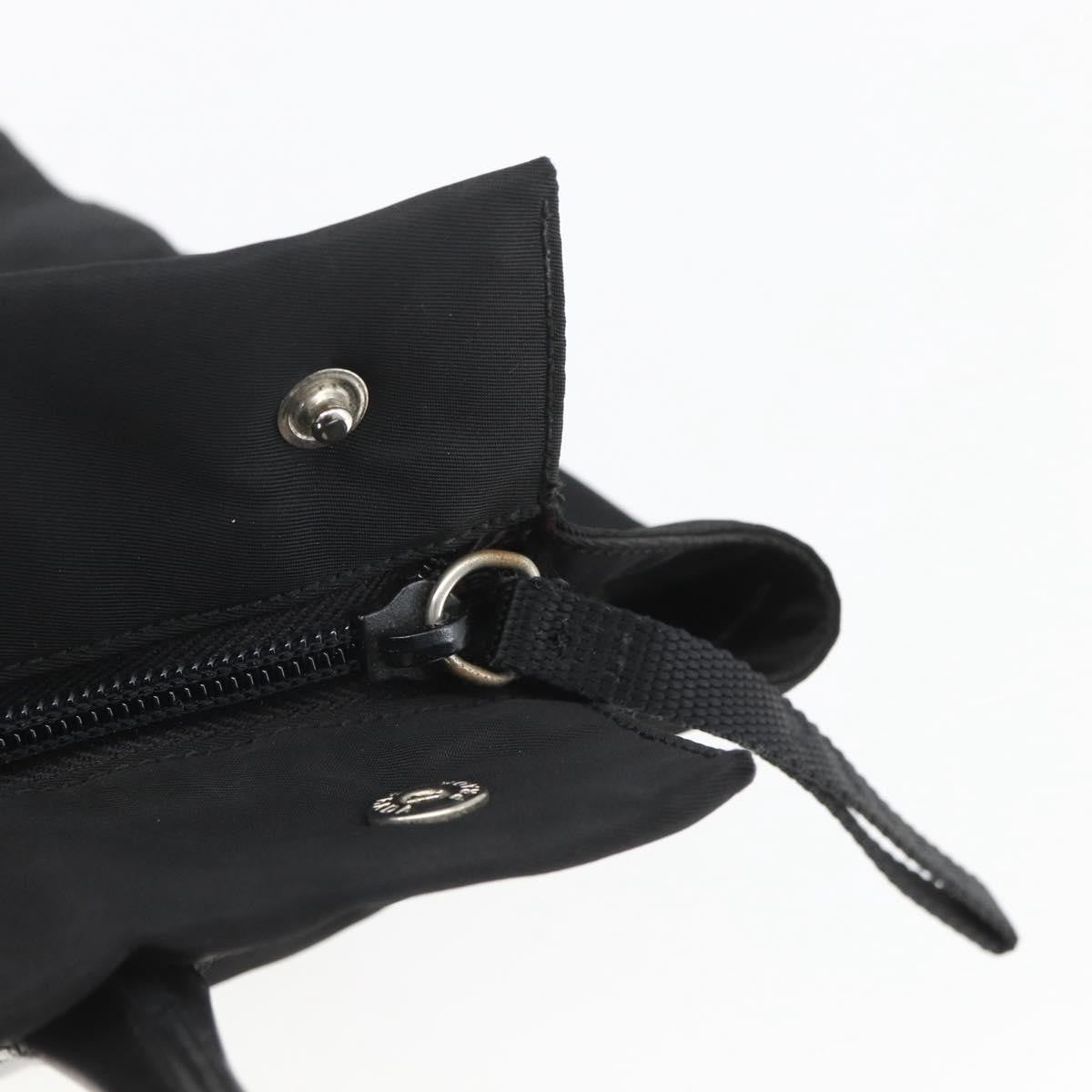 Prada PRADA Hand Bag Nylon Black Silver Authentic 153784