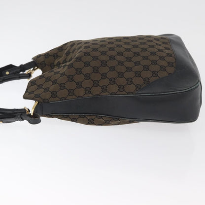 Gucci GUCCI GG Canvas Bamboo Shoulder Bag 2way Navy Gold 001 4058 Authentic 178808