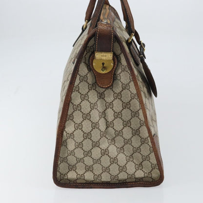 Gucci GUCCI GG Supreme Boston Bag PVC Old Gucci Beige Gold Authentic 158499