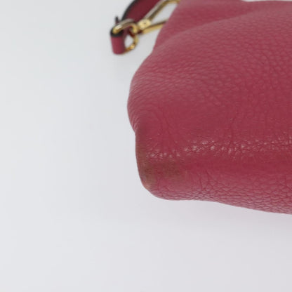 Prada PRADA Shoulder Bag Leather Pink Gold Authentic BD1620