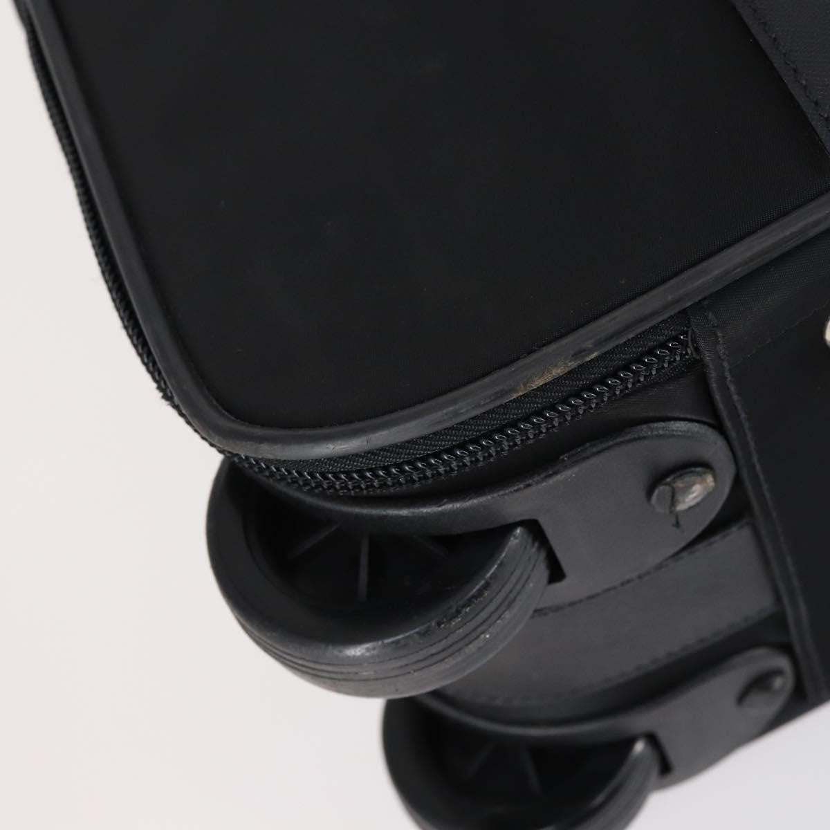 Prada PRADA Trunk Nylon Black Silver Authentic am9650 Bag