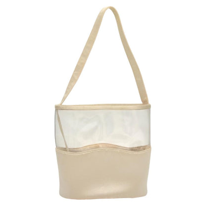 Prada PRADA Hand Bag Vinyl Clear Beige Authentic 118773