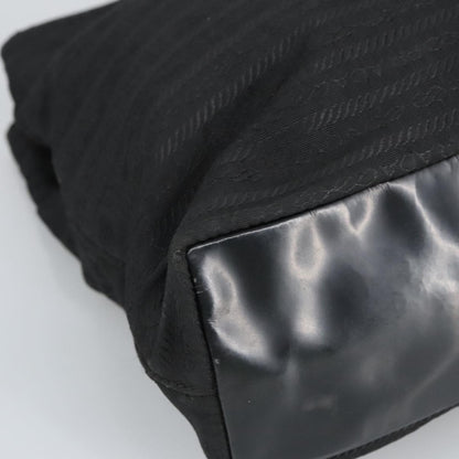 Prada PRADA Hand Bag Nylon Black Silver Authentic 96925
