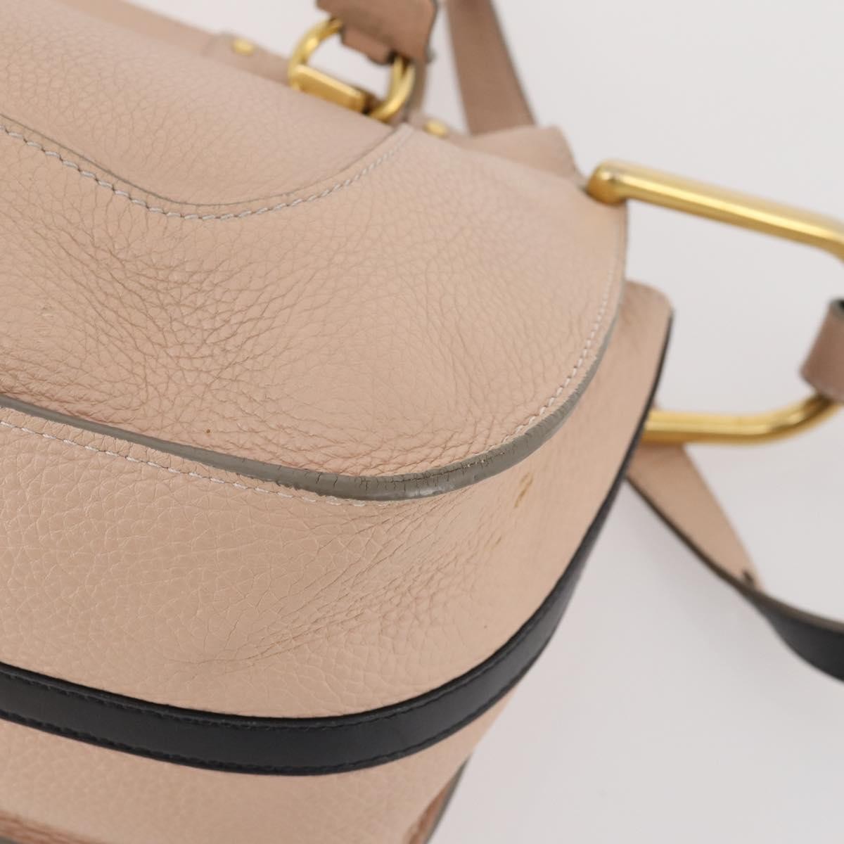 Chloé Chloé Chloe Hailey Hand Bag Leather 2way Pink Gold 02165665 Authentic YKZ911A