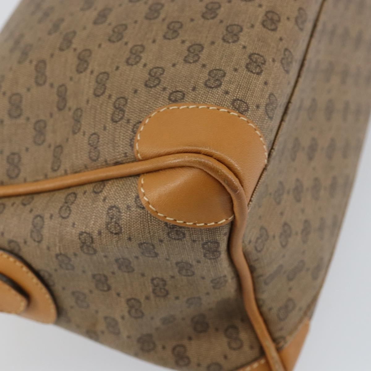 Gucci GUCCI Micro GG Supreme Shoulder Bag PVC Beige Gold Authentic ep11521