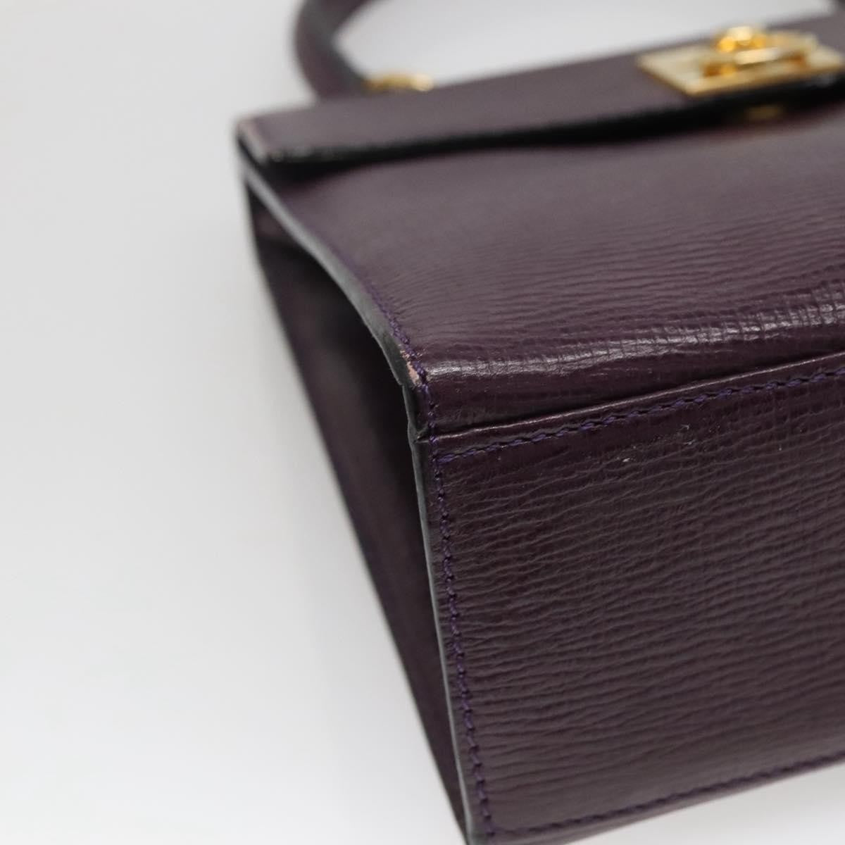 Celine CELINE Hand Bag Leather Purple Authentic 114282