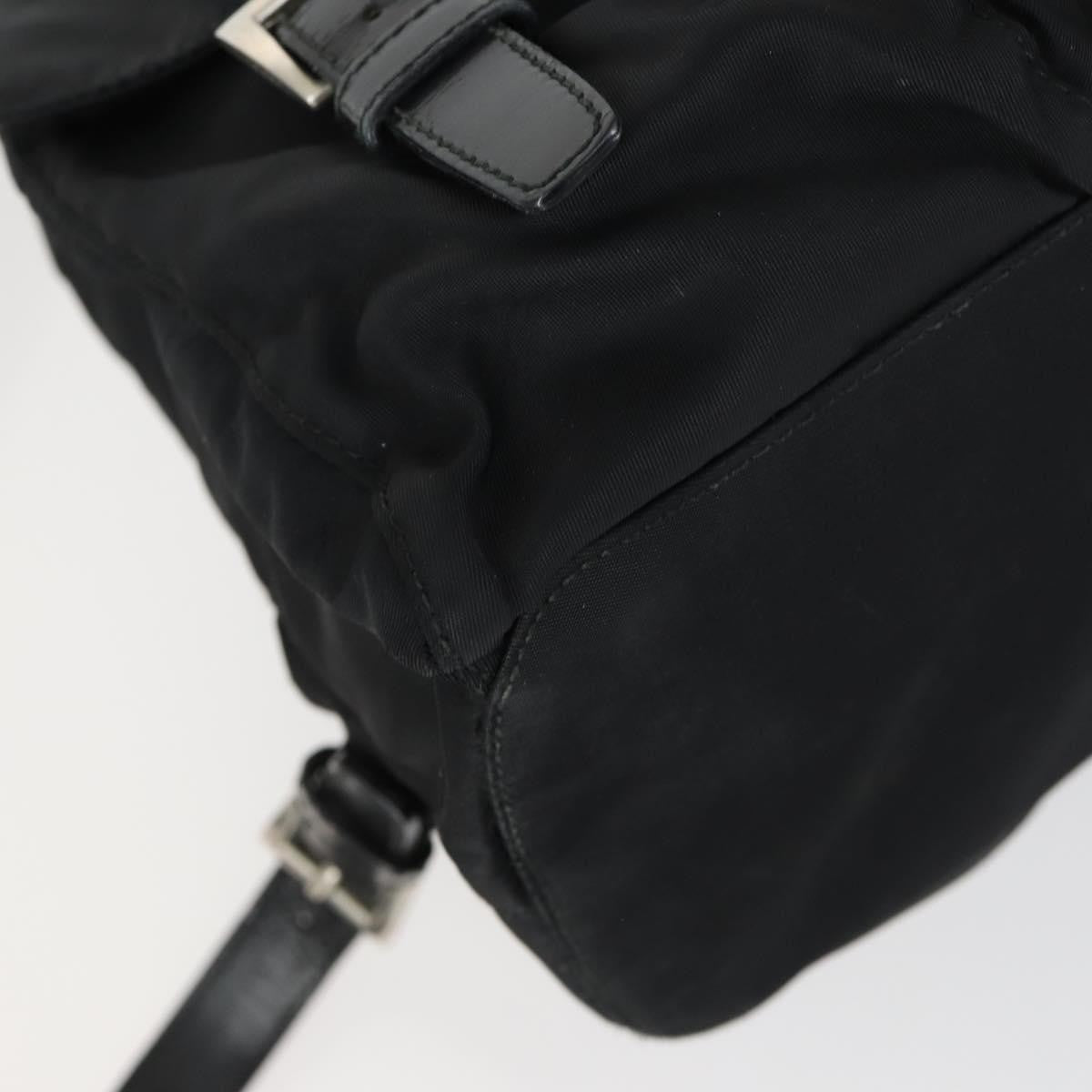 Prada PRADA Backpack Nylon Black Silver Authentic ka1167 Bag