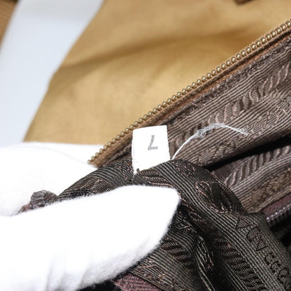 Prada PRADA Shoulder Bag Nylon Beige Silver Authentic 161725