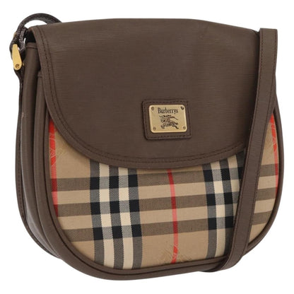 Burberrys Burberrys Nova Check Shoulder Bag Canvas Beige Gold Authentic ep13205