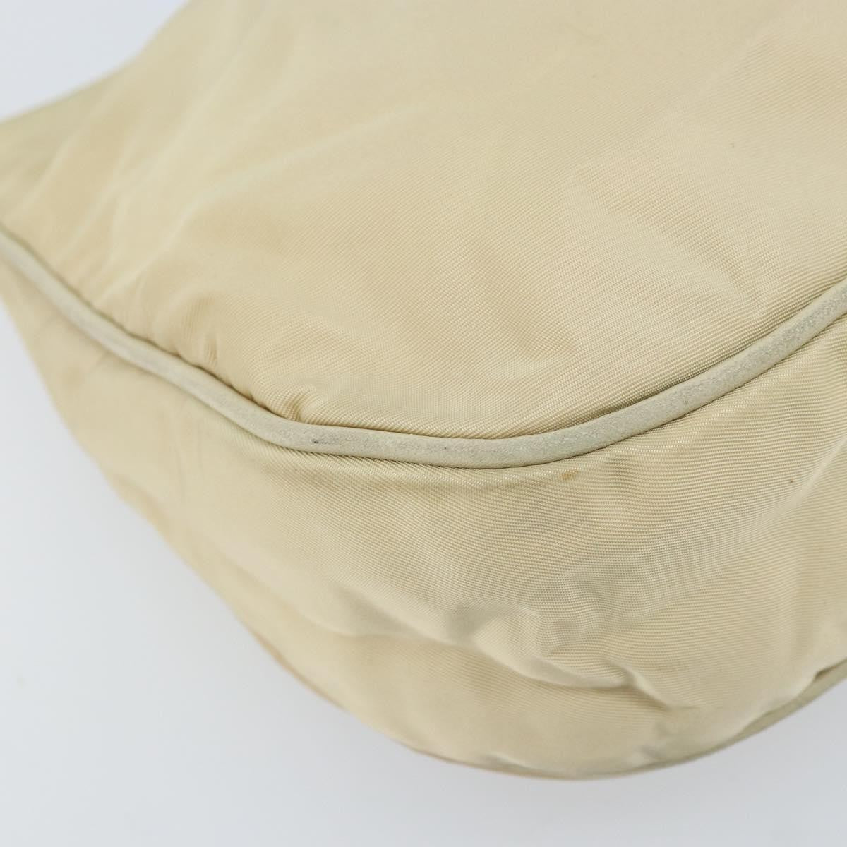 Prada PRADA Shoulder Bag Nylon Beige Gold Authentic LNZ823