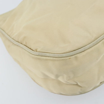 Prada PRADA Shoulder Bag Nylon Beige Gold Authentic LNZ823