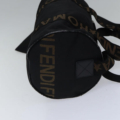 Fendi FENDI Boston Bag Nylon 2way Black Silver 2305 26420 098 Authentic bs17513