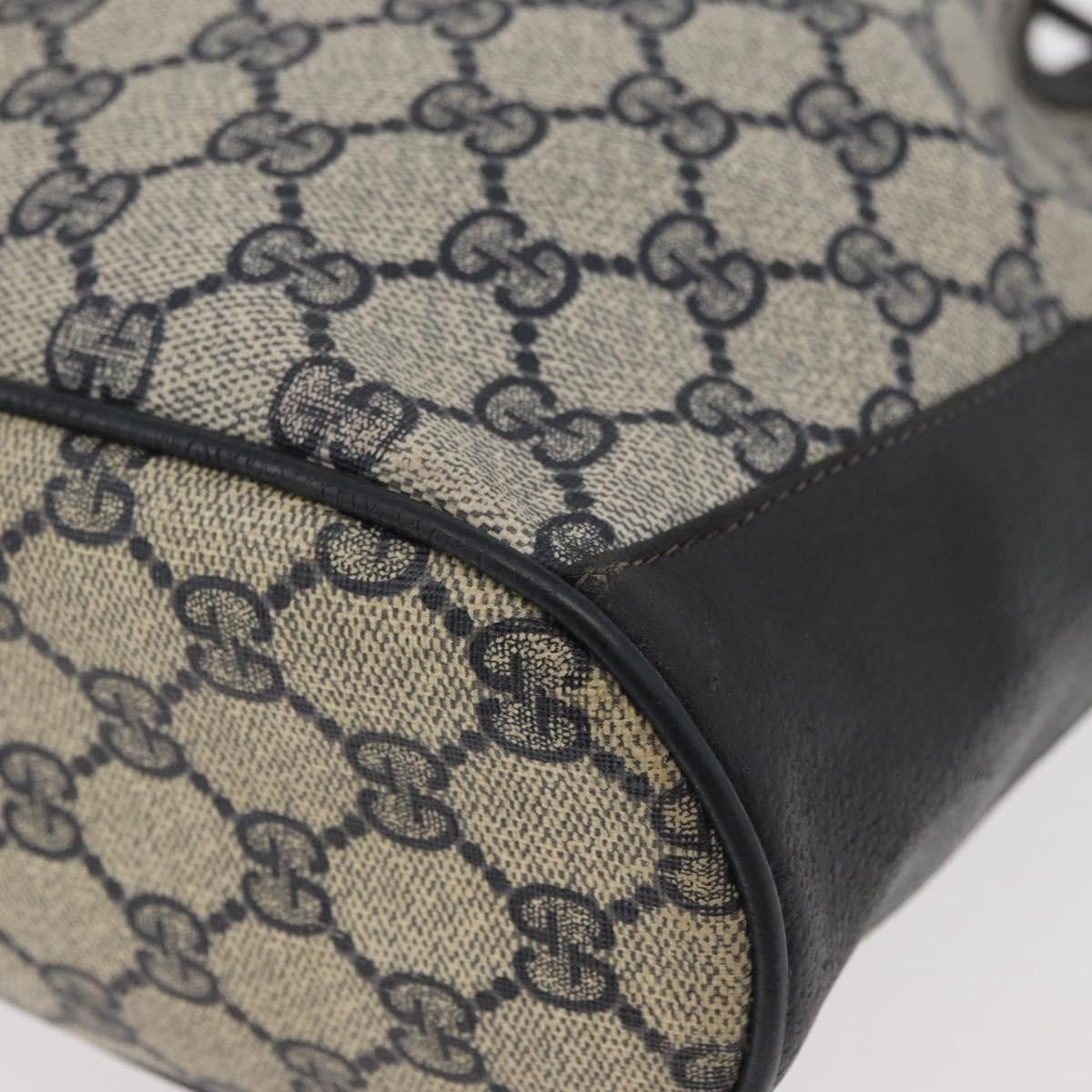 Gucci GUCCI GG Supreme Sherry Line Bag PVC Navy Gold Red 41 02 034 Authentic 179646