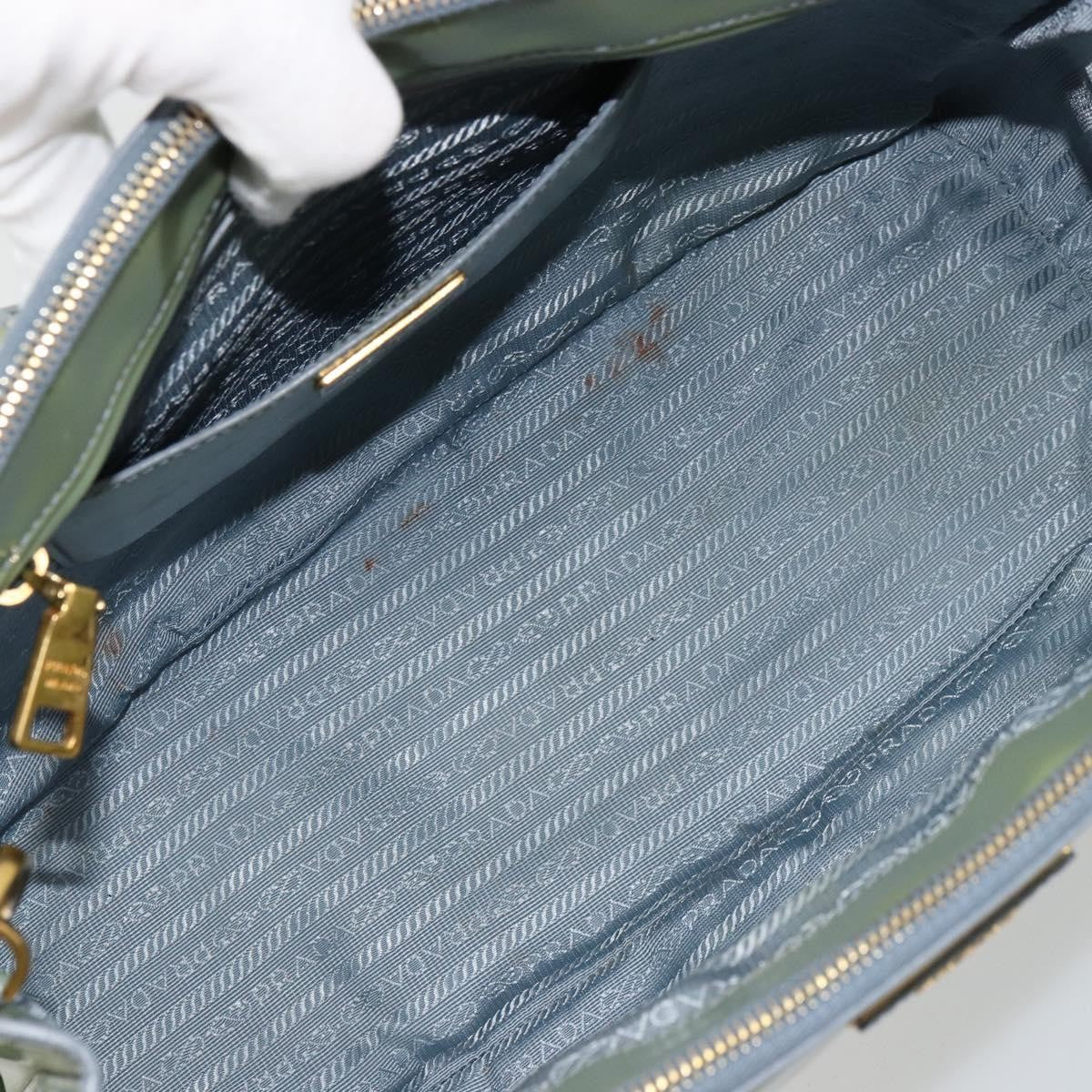 Prada PRADA Galleria Hand Bag Safiano leather 2way Green Gold Authentic bs35189