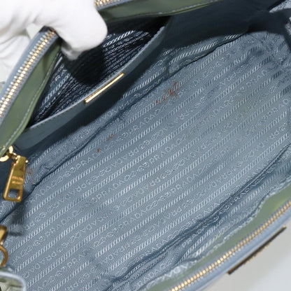 Prada PRADA Galleria Hand Bag Safiano leather 2way Green Gold Authentic bs35189