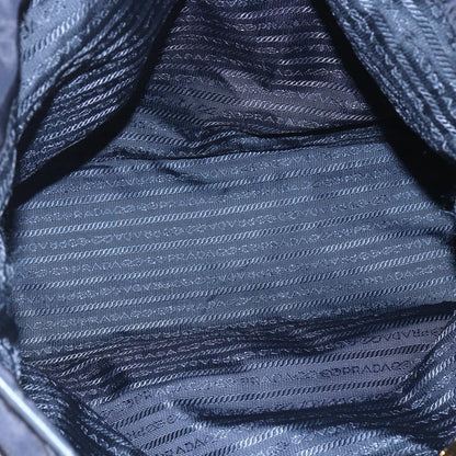 Prada PRADA Tote Bag Nylon Navy Gold Authentic 166304