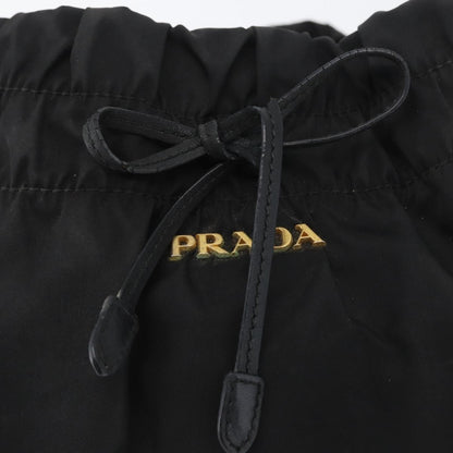 Prada PRADA Hand Bag Nylon Black Gold Authentic 172825
