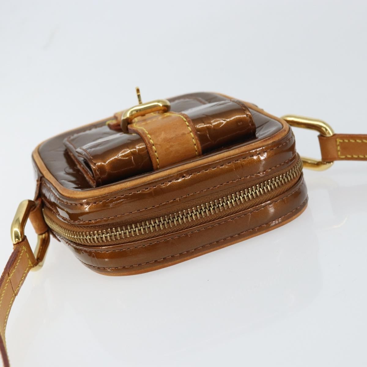 Louis Vuitton LOUIS VUITTON Monogram Vernis Christie PM Bag Bronze M91111 Authentic ep12411