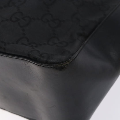 Gucci GUCCI GG Canvas Shoulder Bag Nylon Black Silver 001 3766 Authentic BA4115