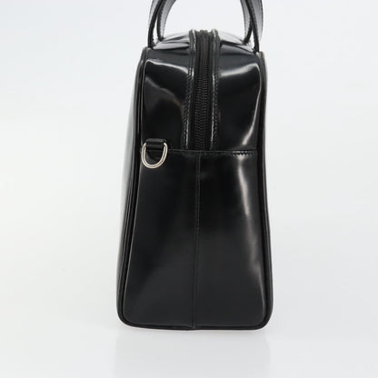 Gucci GUCCI Soho Hand Bag Patent Leather Black Silver 000 1274 0505 Authentic ep14495