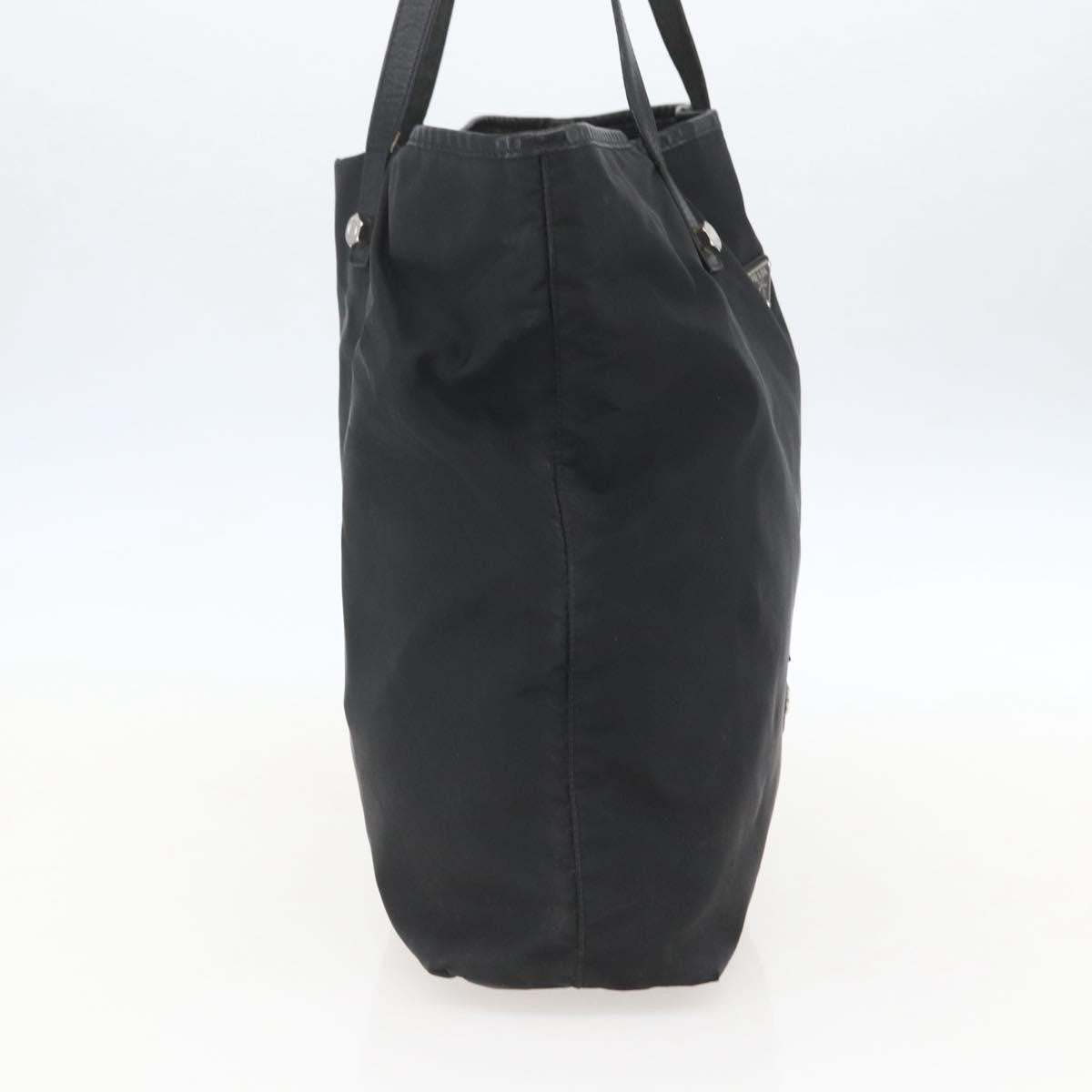 Prada PRADA Tote Bag Nylon Black Silver Authentic 160717