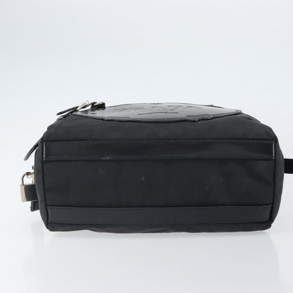 Prada PRADA Hand Bag Nylon Black Silver Authentic ka1246