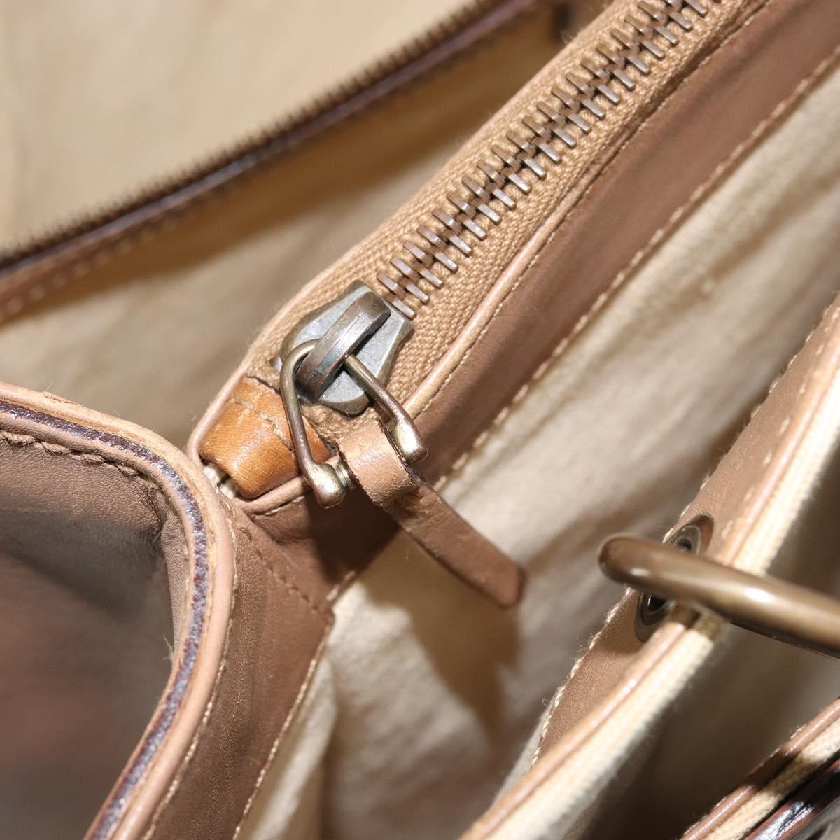 Gucci GUCCI Bamboo Hand Bag Canvas Ivory Gold 109138 Authentic 153356