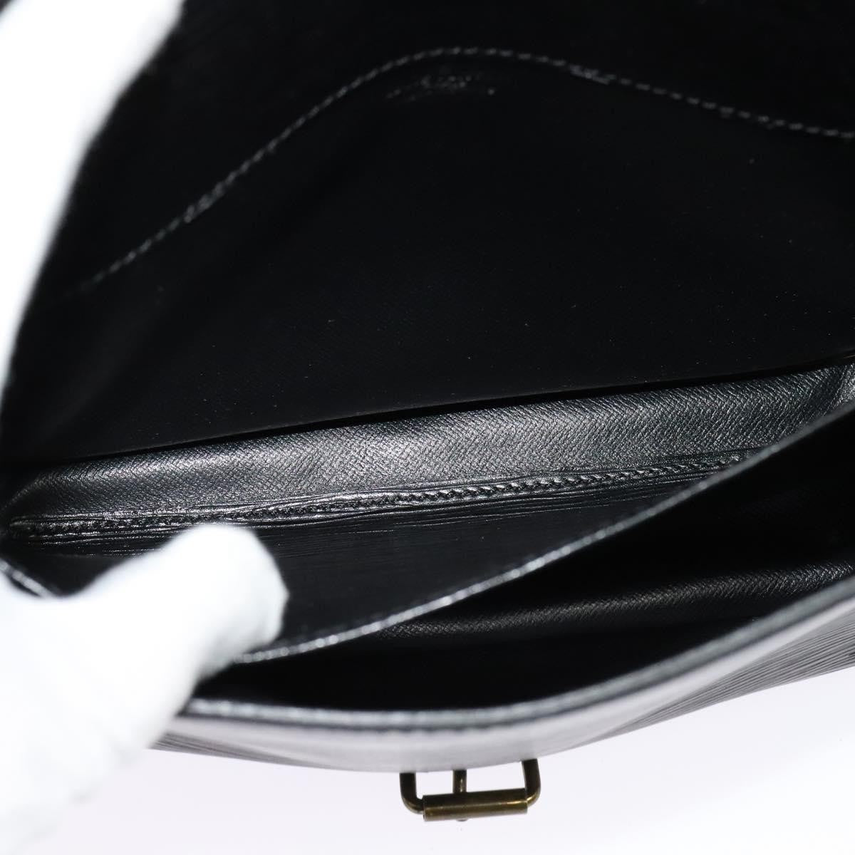 Louis Vuitton LOUIS VUITTON Epi Cartouchiere MM Shoulder Bag Black Noir M52242 LV Authentic BA4693
