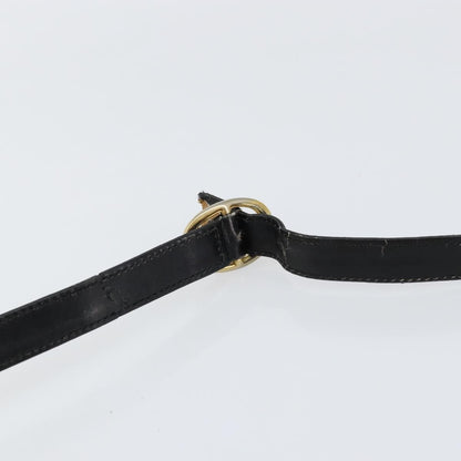 Gucci GUCCI Web Sherry Line Shoulder Bag Leather Black Gold Authentic SW1764