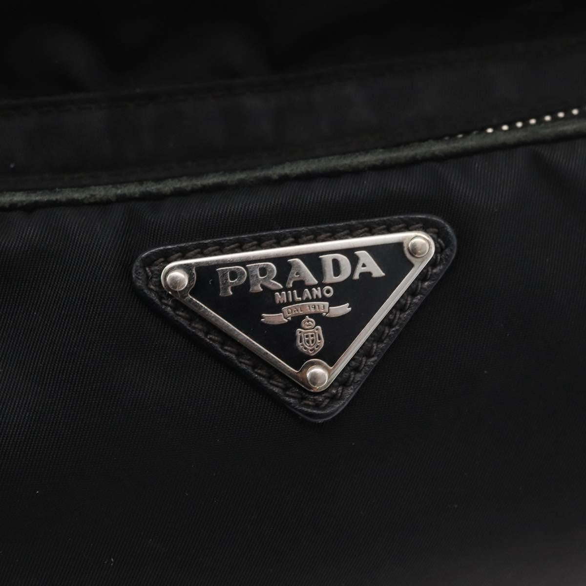 Prada PRADA Shoulder Bag Nylon Black Silver Authentic 175723