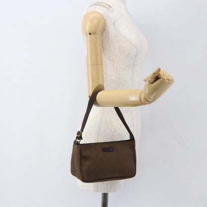 Gucci GUCCI GG Canvas Shoulder Bag Brown Gold 106644 Authentic 164050