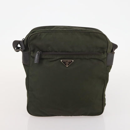 Prada PRADA Shoulder Bag Nylon Leather 3 Set Beige Khaki Authentic YKZ717