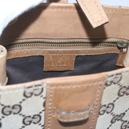 Gucci GUCCI GG Canvas Shoulder Bag Beige 110292 Authentic 61802