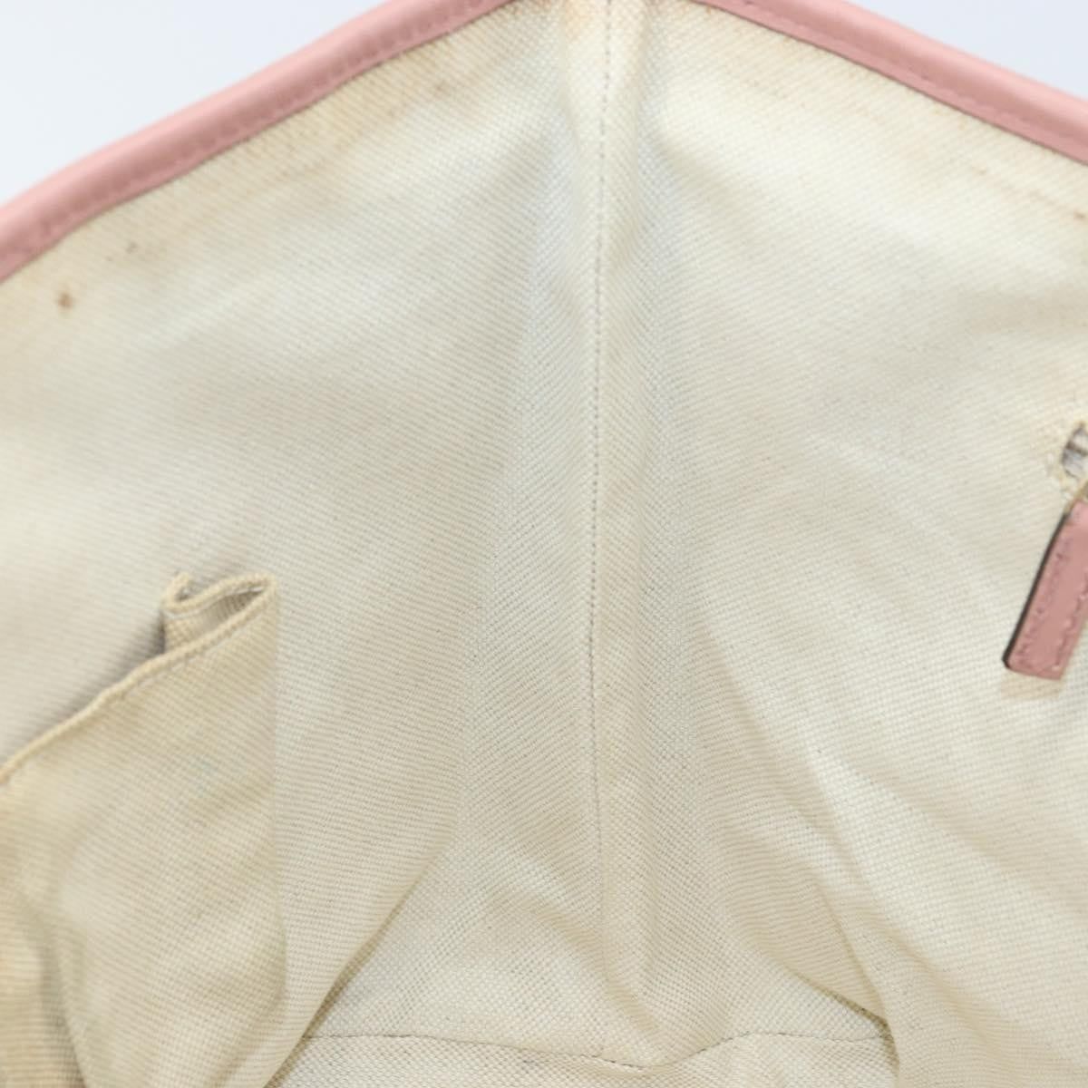 Gucci GUCCI GG Canvas Tote Bag Nylon Pink Gold 211976 Authentic LNZ669