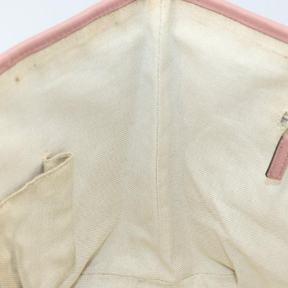 Gucci GUCCI GG Canvas Tote Bag Nylon Pink Gold 211976 Authentic LNZ669