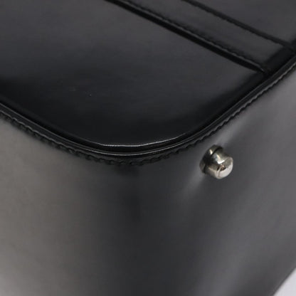 Gucci GUCCI Hand Bag Enamel Black Silver Authentic am8761