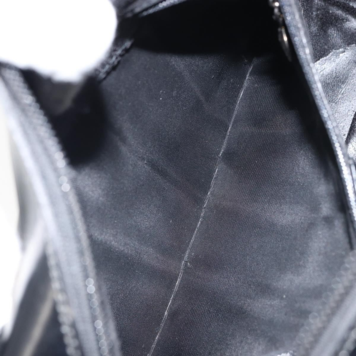 Gucci GUCCI Hand Bag Patent leather Black Silver 000 1274 0505 Authentic ep12647