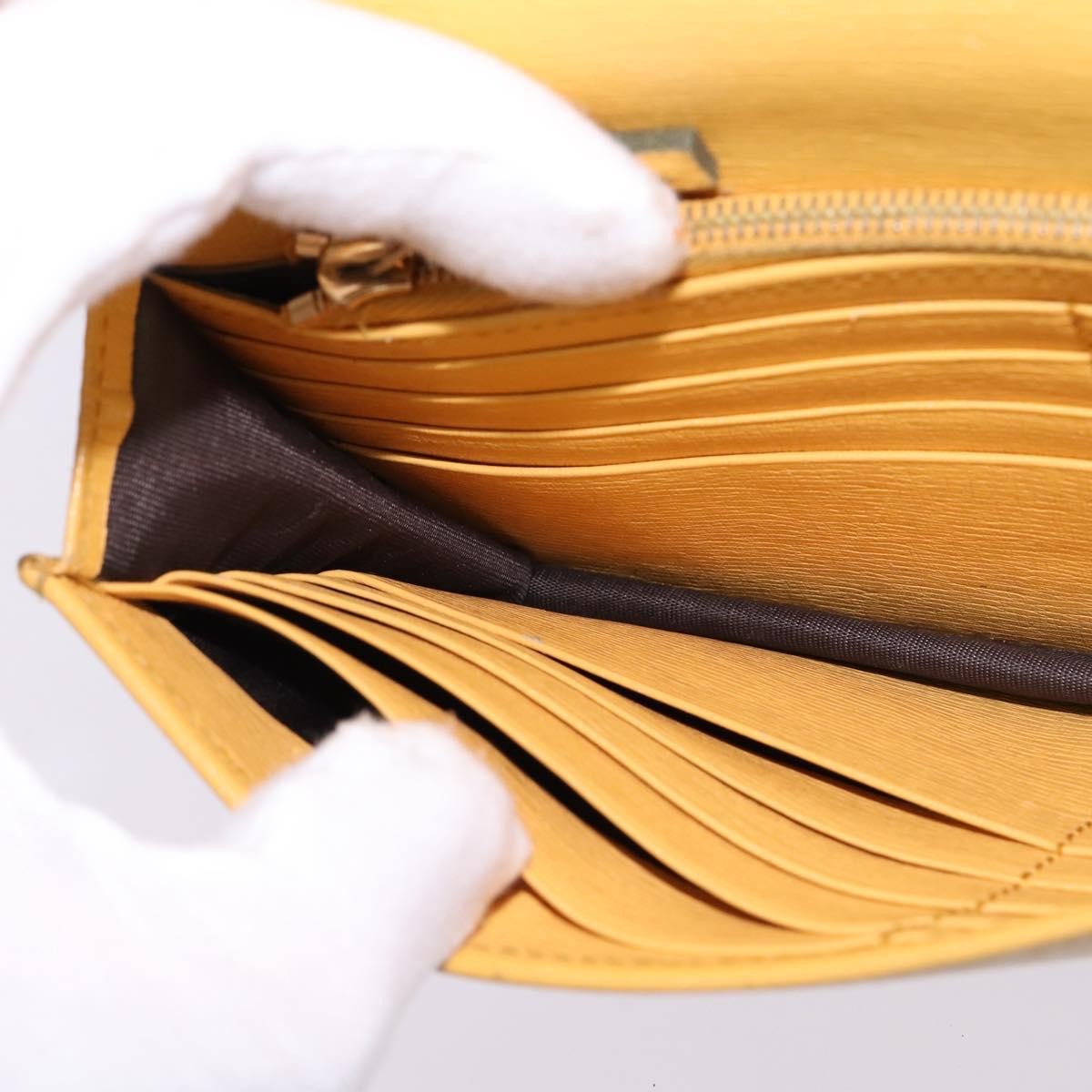 Gucci GUCCI Chain Shoulder Bag Leather Yellow 354697 Authentic 142696