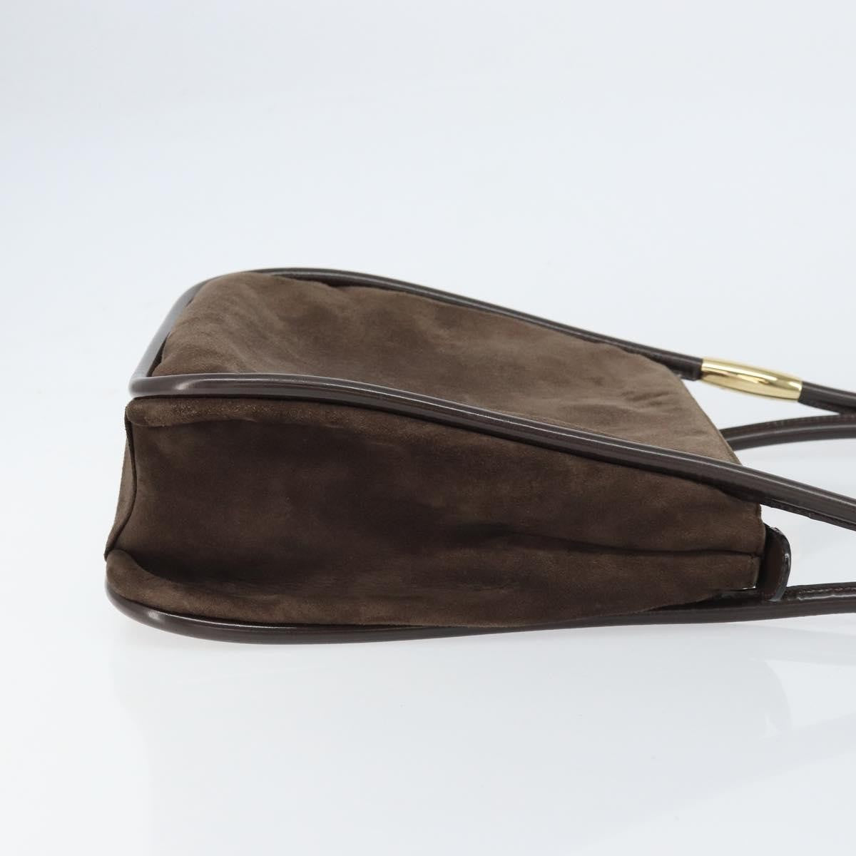 Gucci GUCCI Shoulder Bag Suede Brown Gold 000 2855 0550 0 Authentic 156851