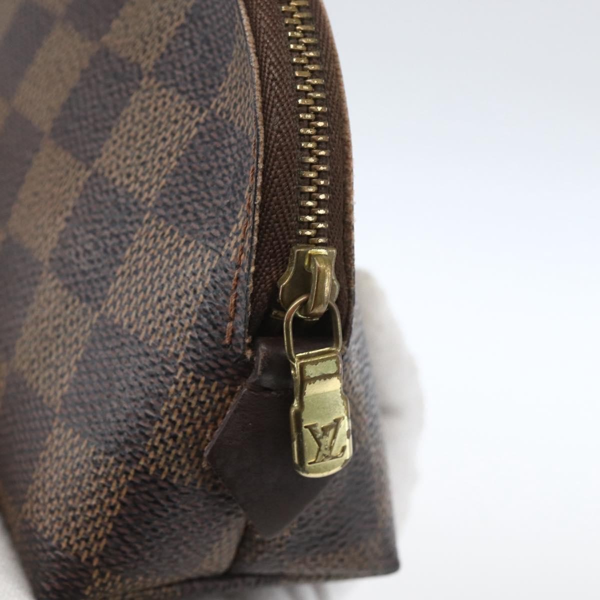 Louis Vuitton LOUIS VUITTON Damier Ebene Pochette Cosmetic PM Pouch N47516 LV Authentic 168508 Bag