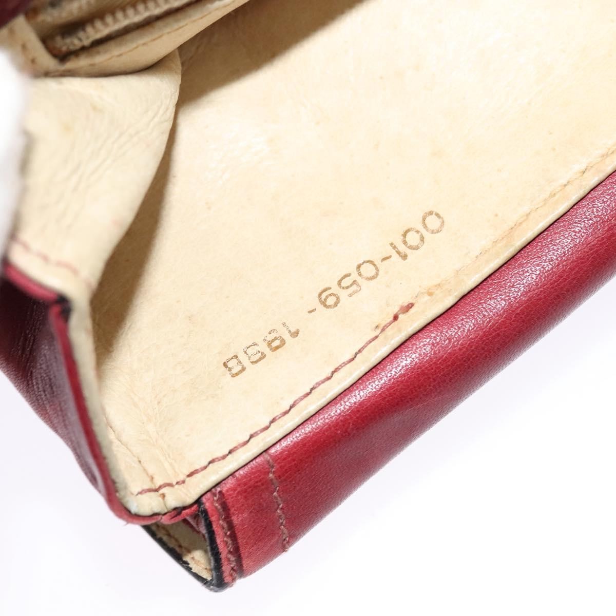 Gucci GUCCI Shoulder Bag Suede Vintage Red Gold Authentic ep7843