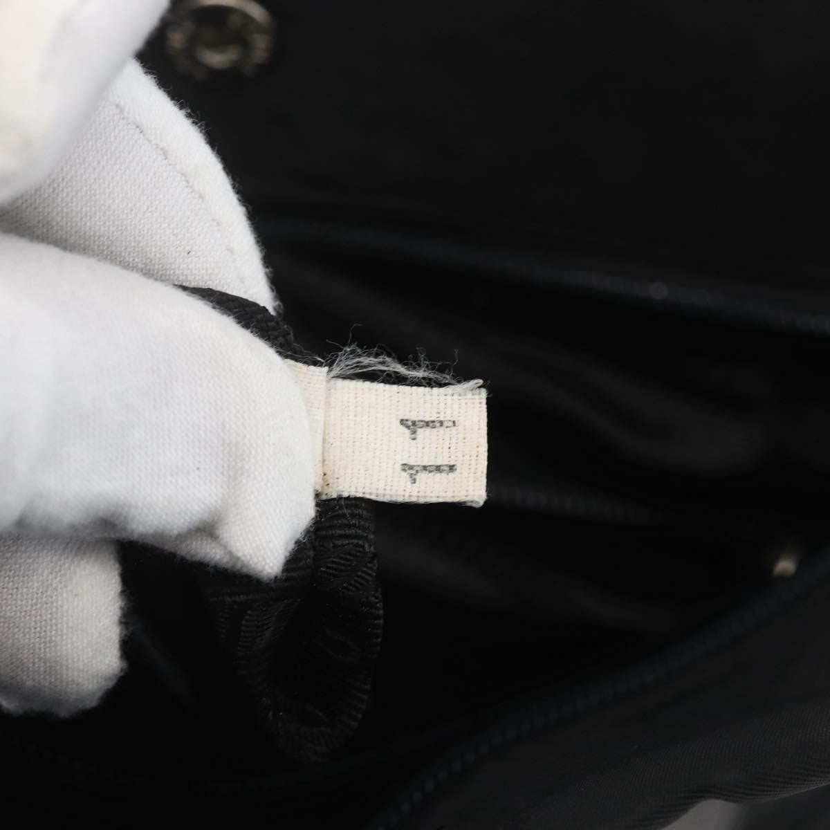 Prada PRADA Hand Bag Nylon Black Silver Authentic 153784