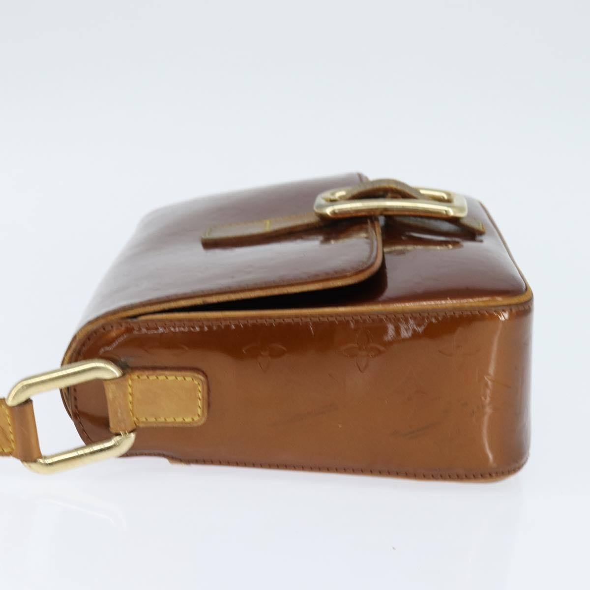 Louis Vuitton LOUIS VUITTON Monogram Vernis Christie GM Bag Bronze M91107 LV Authentic 147762