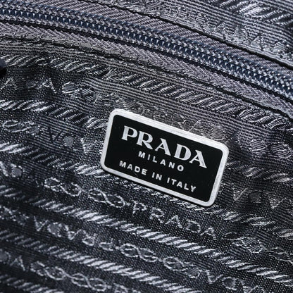 Prada PRADA Shoulder Bag Leather Gray Silver tone Authentic 174484