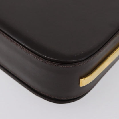 Gucci GUCCI Shoulder Bag Leather Brown Gold Authentic ep13909