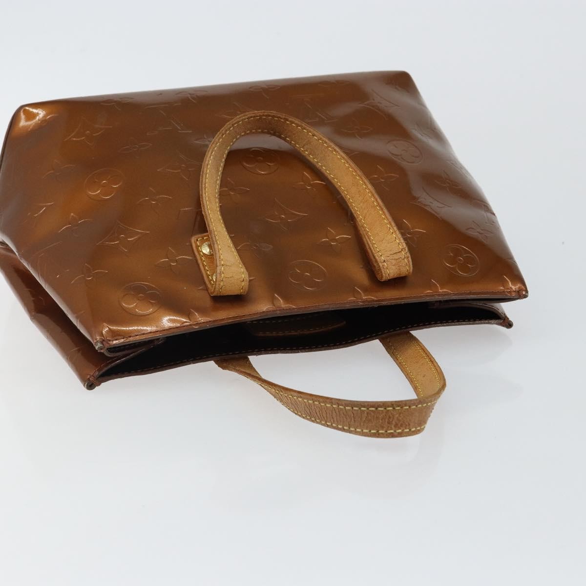 Louis Vuitton LOUIS VUITTON Monogram Vernis Reade PM Hand Bag Bronze M91146 LV Authentic BA6257