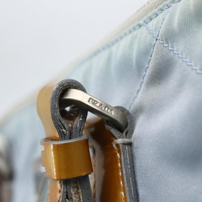 Prada PRADA Tote Bag Nylon Light Blue Silver Authentic 170632